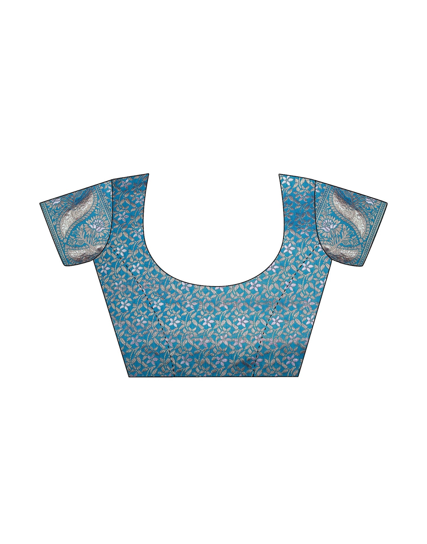 Blue Silk Plain Saree