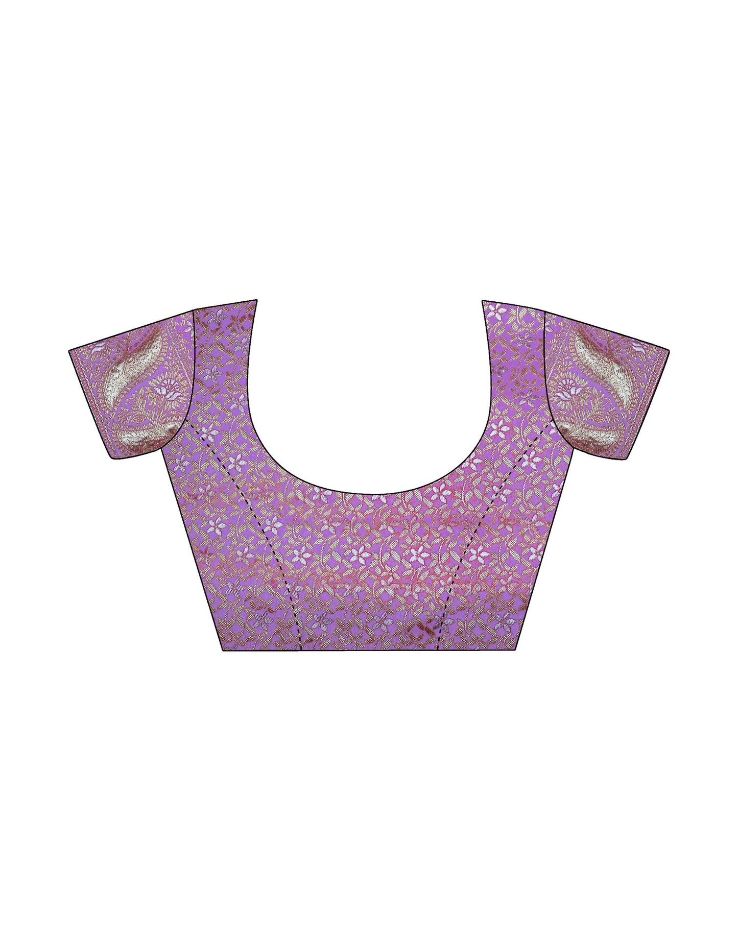 Lavender Silk Plain Saree