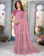 Light Pink Georgette Printed Saree