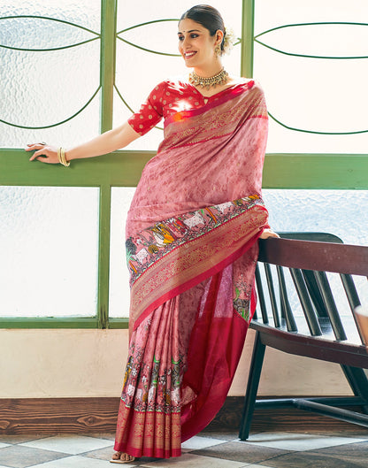 Grey & Multicoloured Georgette Printed Saree