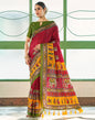 Maroon Silk Printed Saree