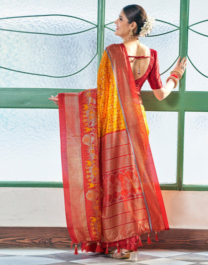 Turmeric Silk Printed Saree