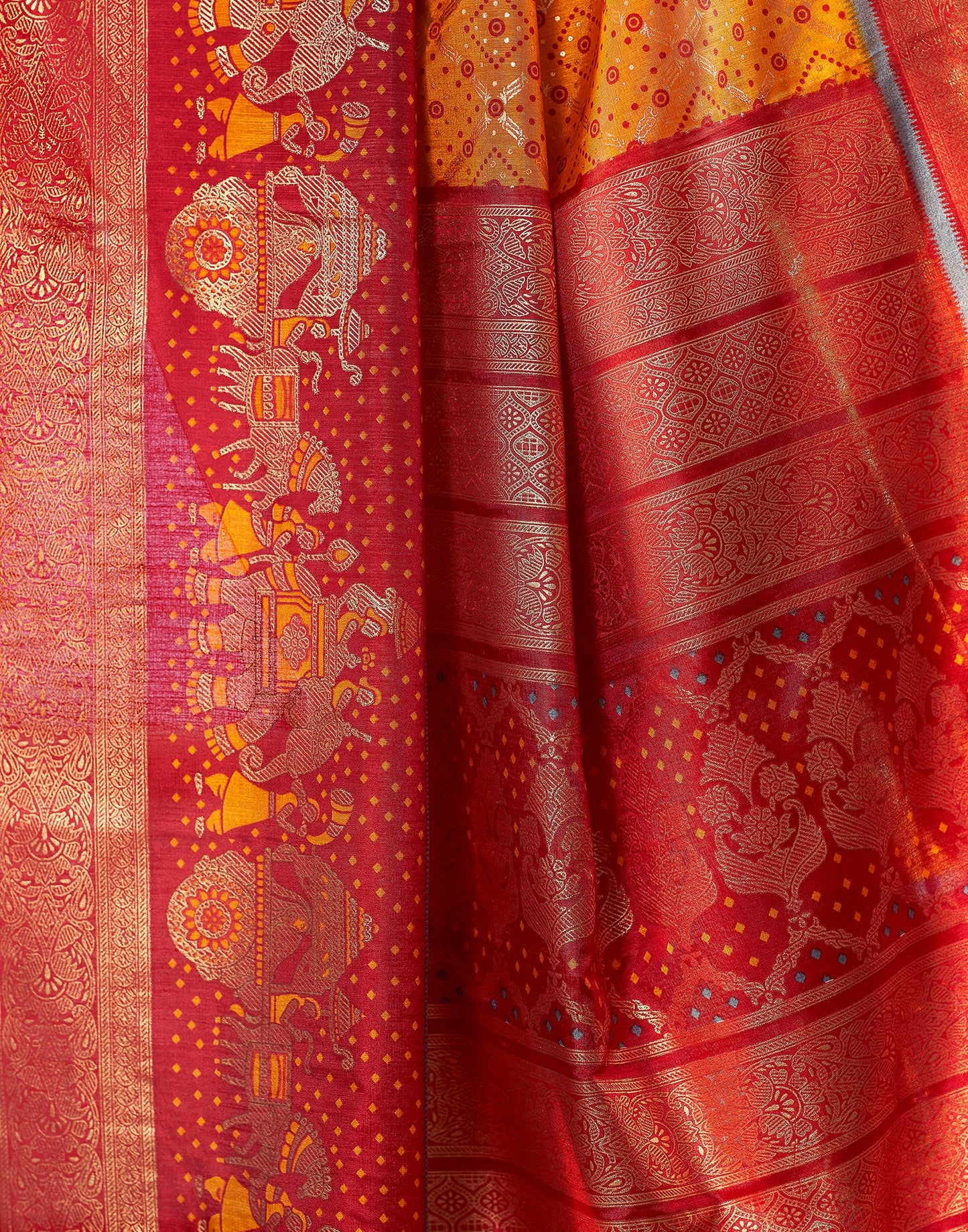 Turmeric Silk Printed Saree