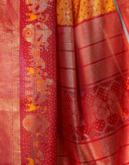 Turmeric Silk Printed Saree