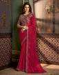 Red Chiffon Embroidery Saree