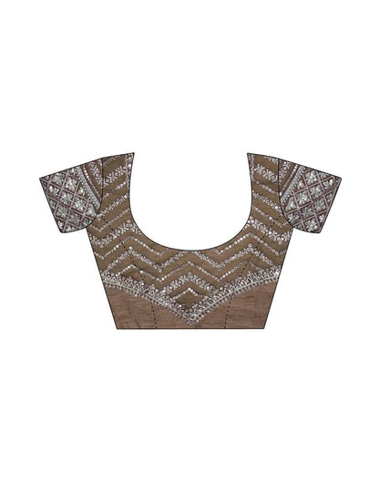 Red Chiffon Embroidery Saree