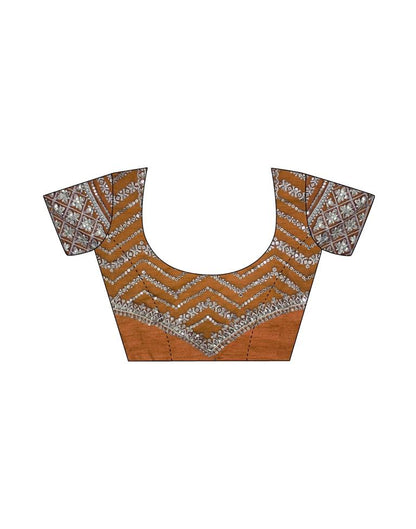 Dark Magenta Chiffon Embroidery Saree