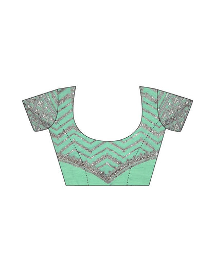 Rose Pink Chiffon Embroidery Saree