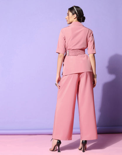 Pink Blazer Style Co-ord Set | Sudathi