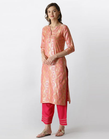 Peach Woven Brocade Kurti | Sudathi