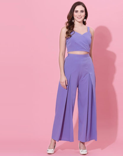 Lavender Box-pleated Co-ord Set | Sudathi