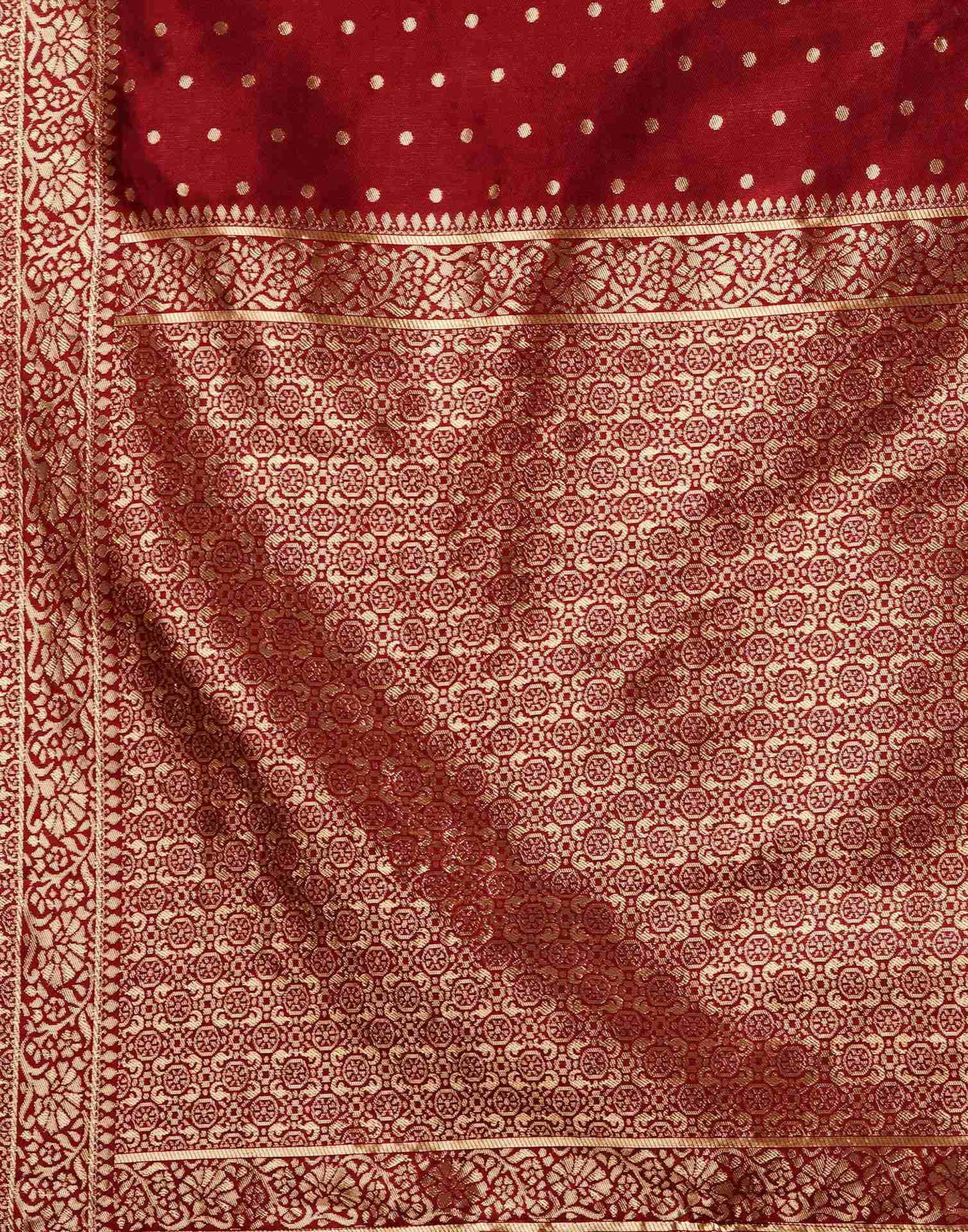 Maroon Banarasi Silk Saree