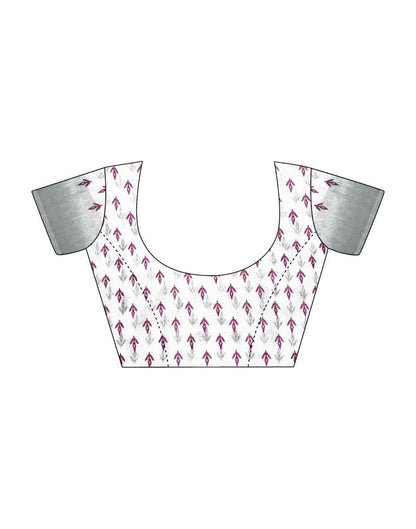 White Cotton Zari Saree