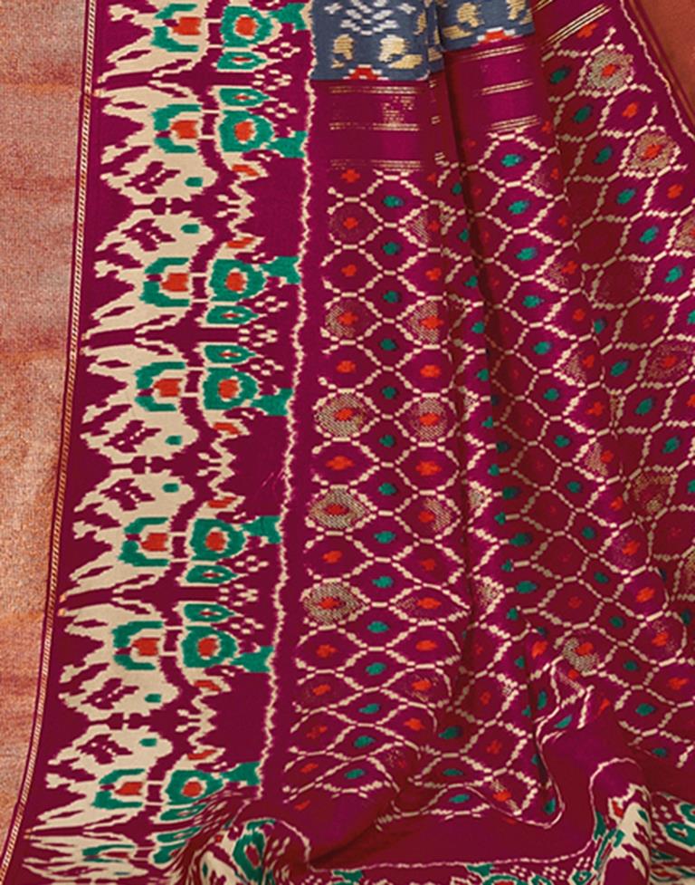 Multicoloured Silk Printed Saree