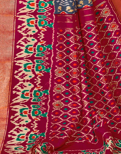 Multicoloured Silk Printed Saree