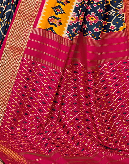 Multicoloured Silk Printed Saree