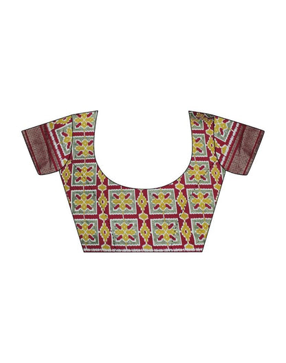 Multicoloured Silk Printed Saree