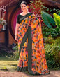 Multicoloured Georgette Printed Saree