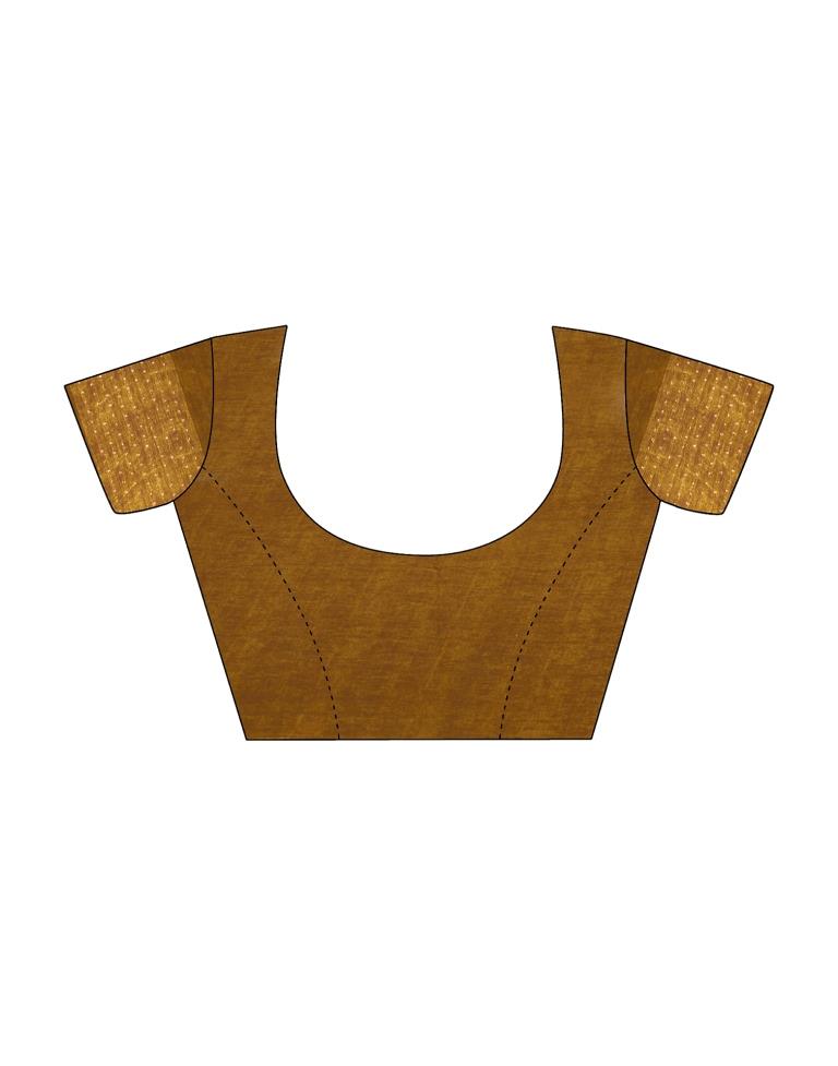 Rust Georgette Printed Saree