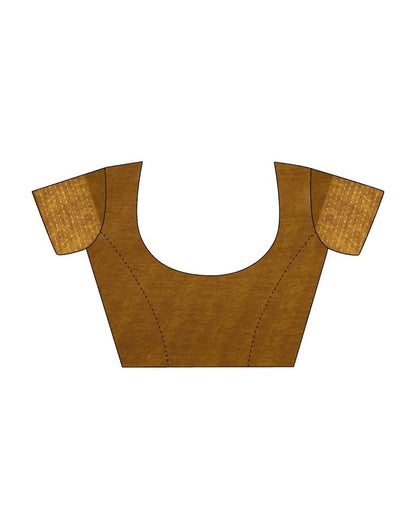 Rust Georgette Printed Saree