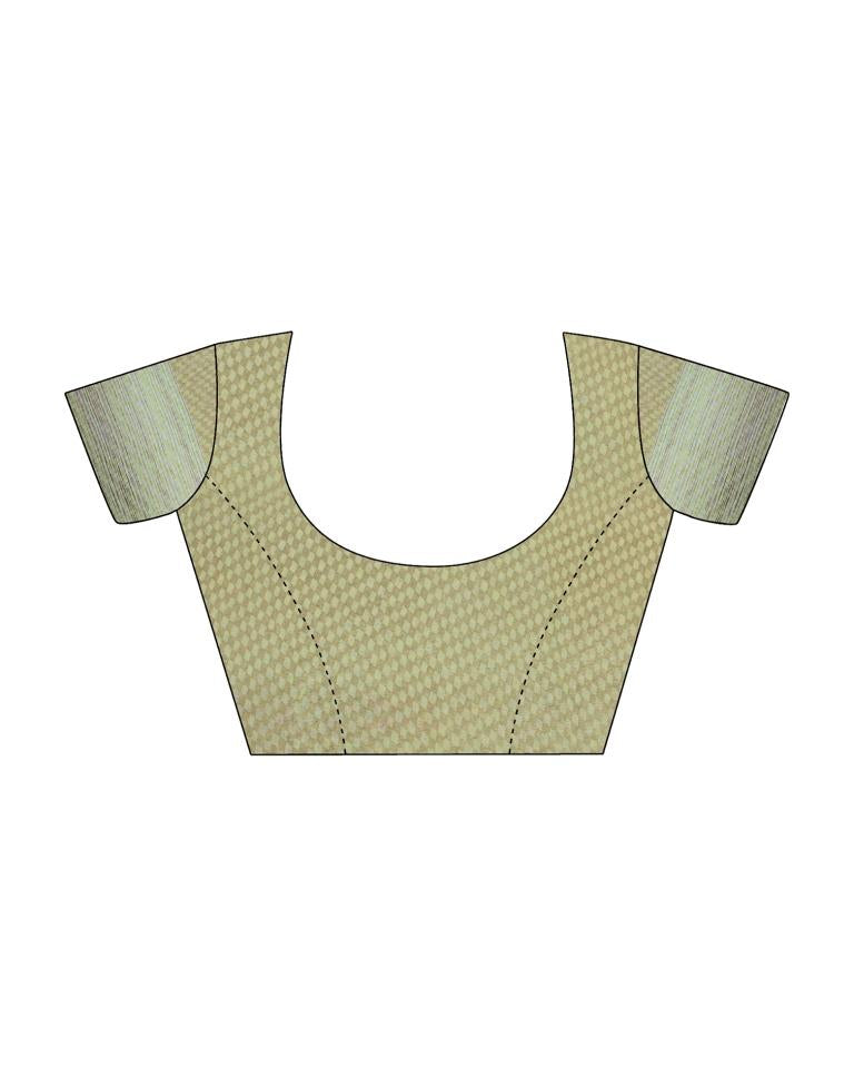 Light Olive Green Georgette Woven Saree