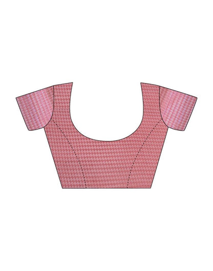 Rose Pink Georgette Woven Saree