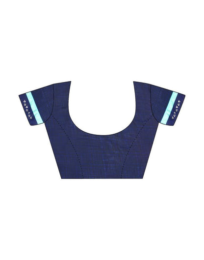 Navy Blue Georgette Printed Saree