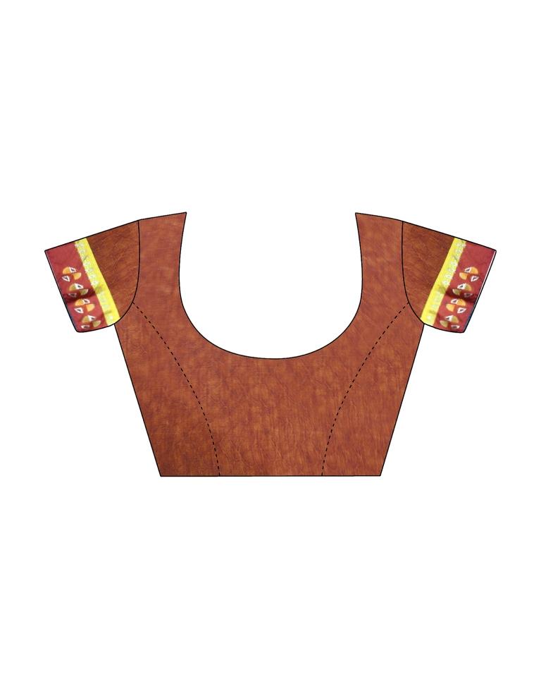 Red Georgette Printed Saree