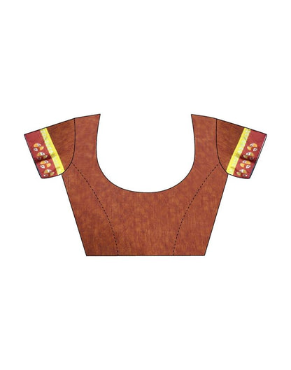 Red Georgette Printed Saree