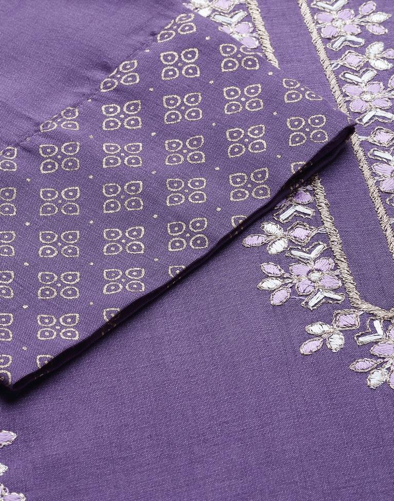 Pastel Purple Kurti With Pant And Dupatta | Leemboodi