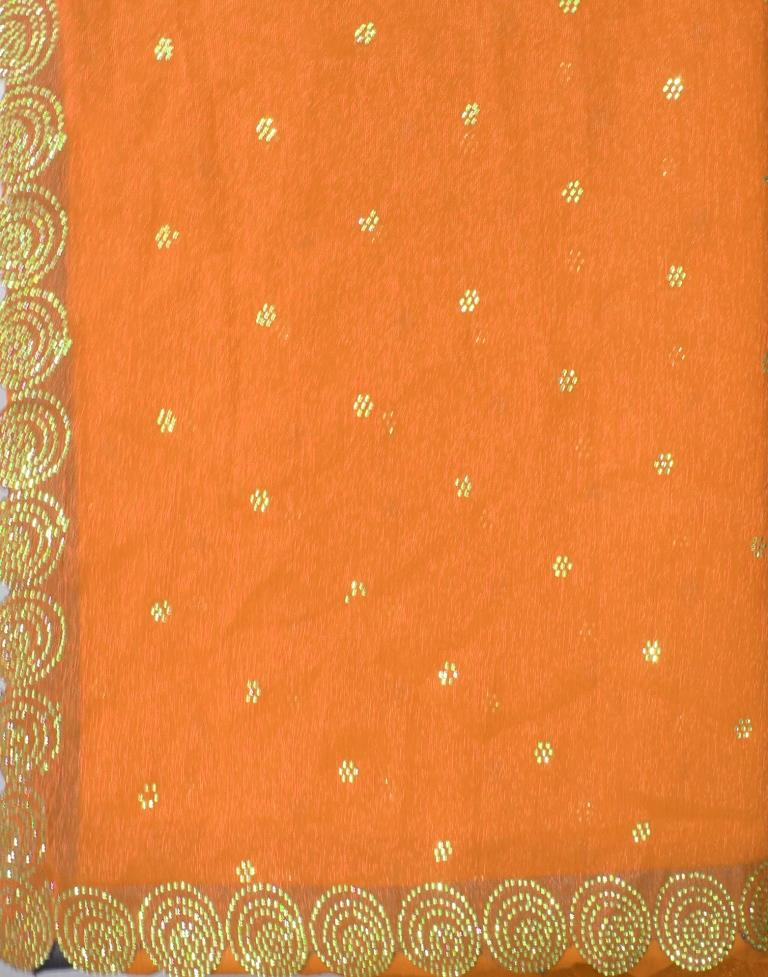 Turmeric Chiffon Plain Saree