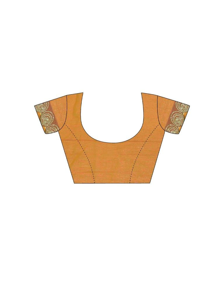 Turmeric Chiffon Plain Saree