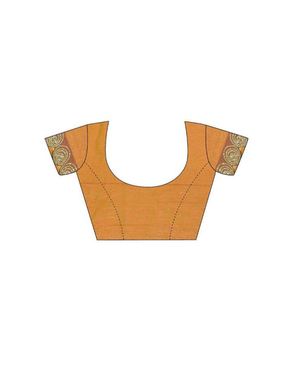 Turmeric Chiffon Plain Saree