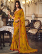 Turmeric Georgette Printed Saree