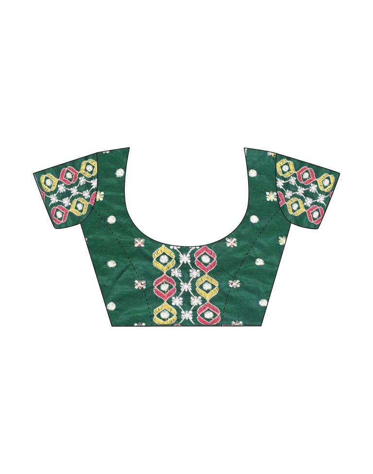 Red Chiffon Bandhani Saree