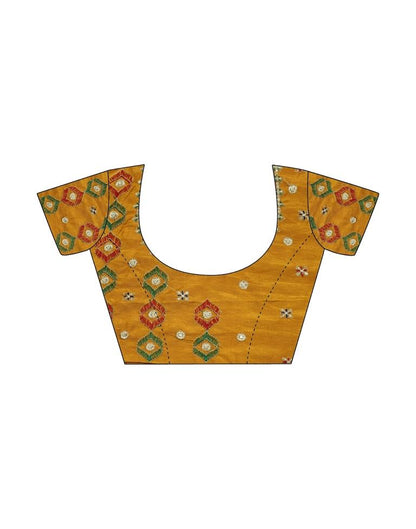 Green Chiffon Bandhani Saree