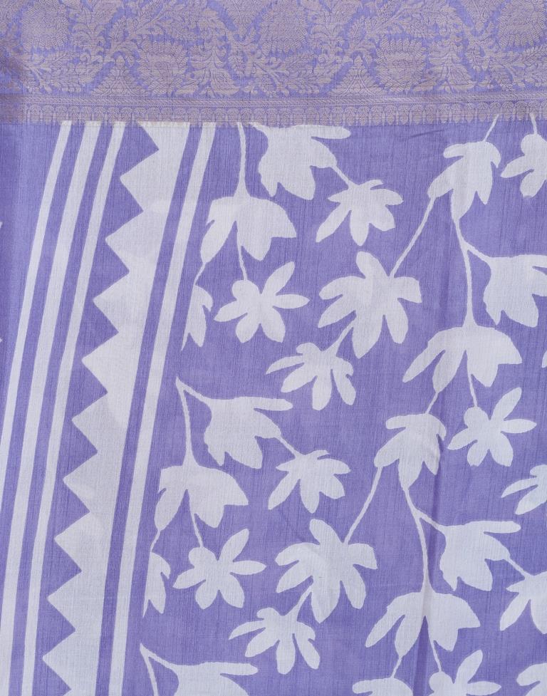 Lavender Silk Weaving Saree