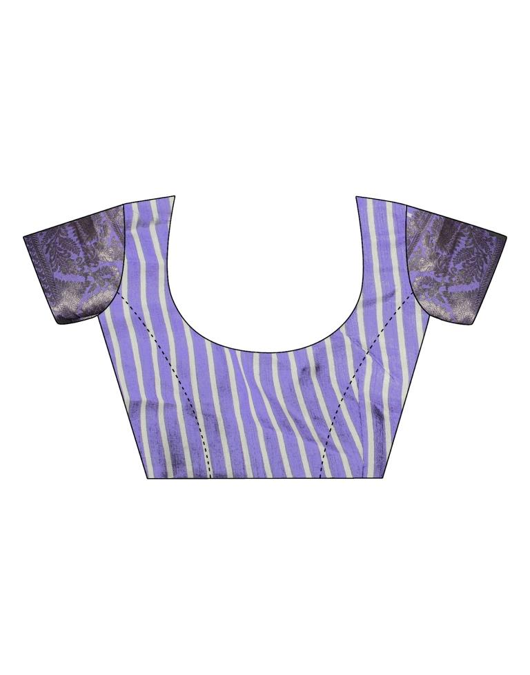 Lavender Silk Weaving Saree