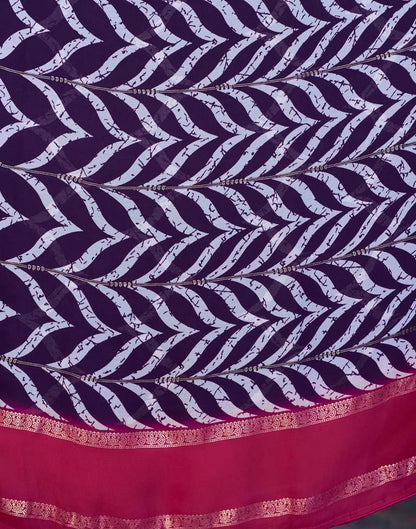 Navy Blue Cotton Printed Saree