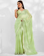 Light Green Chiffon Plain Saree