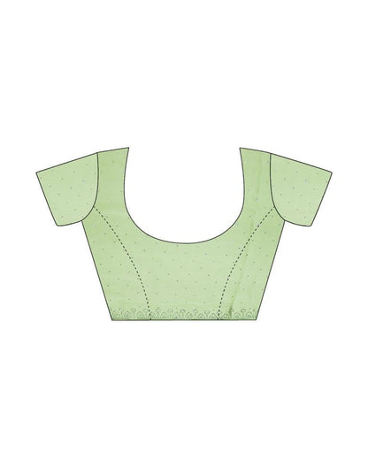Light Green Chiffon Plain Saree