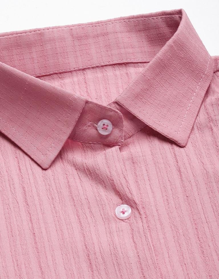 Pink Embroidered Shirt | Leemboodi