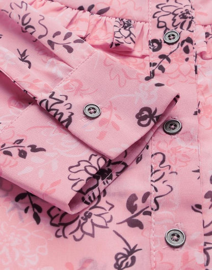 Pink Floral Printed Top | Leemboodi
