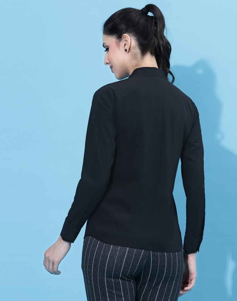 Black Solid Shirt | Leemboodi
