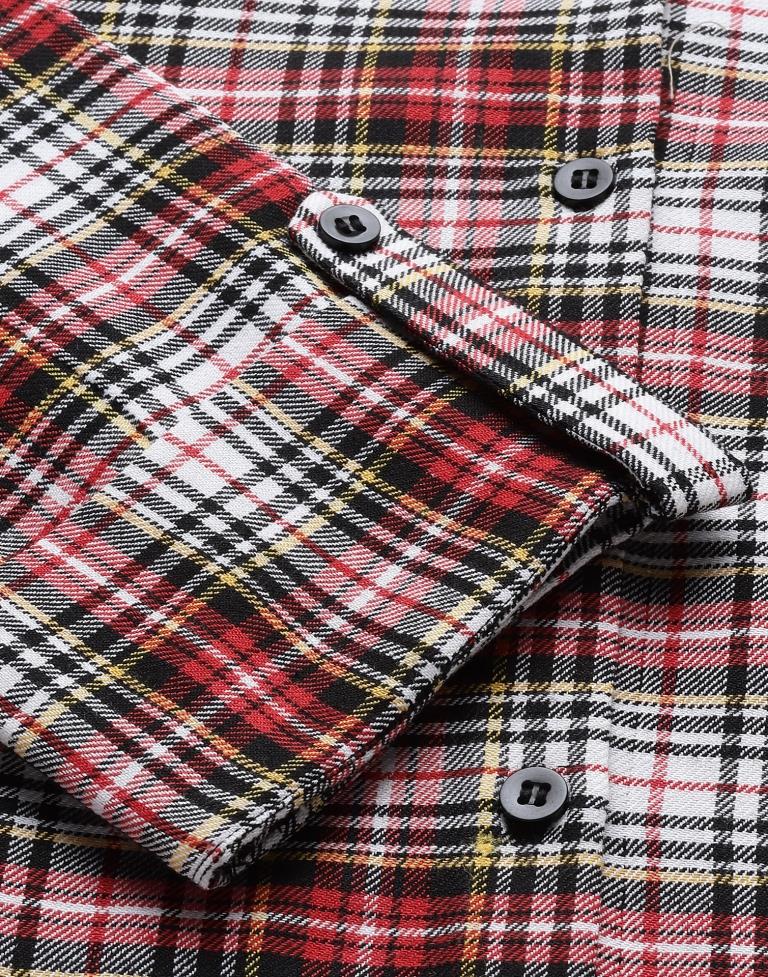 Red And Black Checks Shirt | Leemboodi