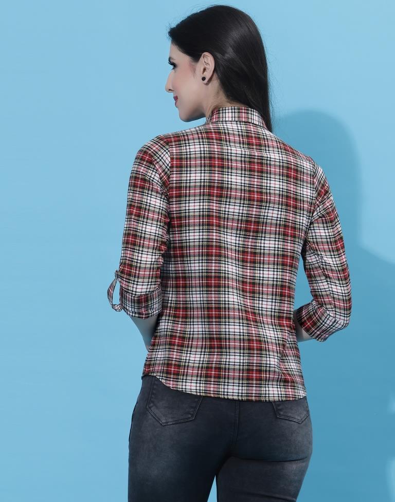 Red And Black Checks Shirt | Leemboodi
