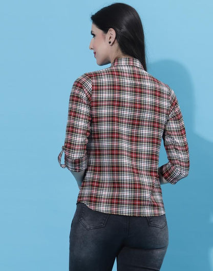 Red And Black Checks Shirt | Leemboodi