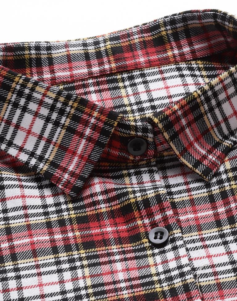 Red And Black Checks Shirt | Leemboodi