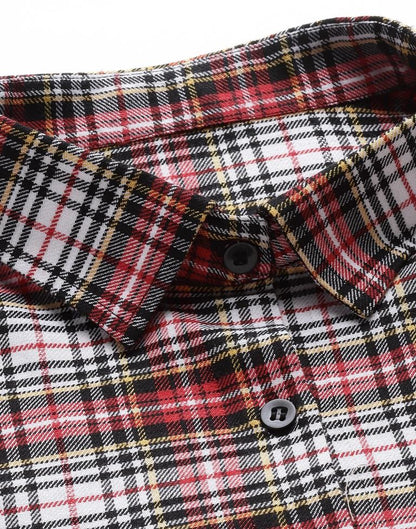 Red And Black Checks Shirt | Leemboodi