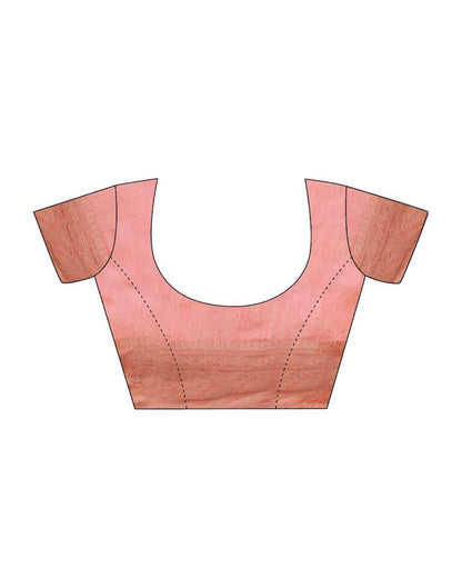 Rose Pink Organza Woven Saree